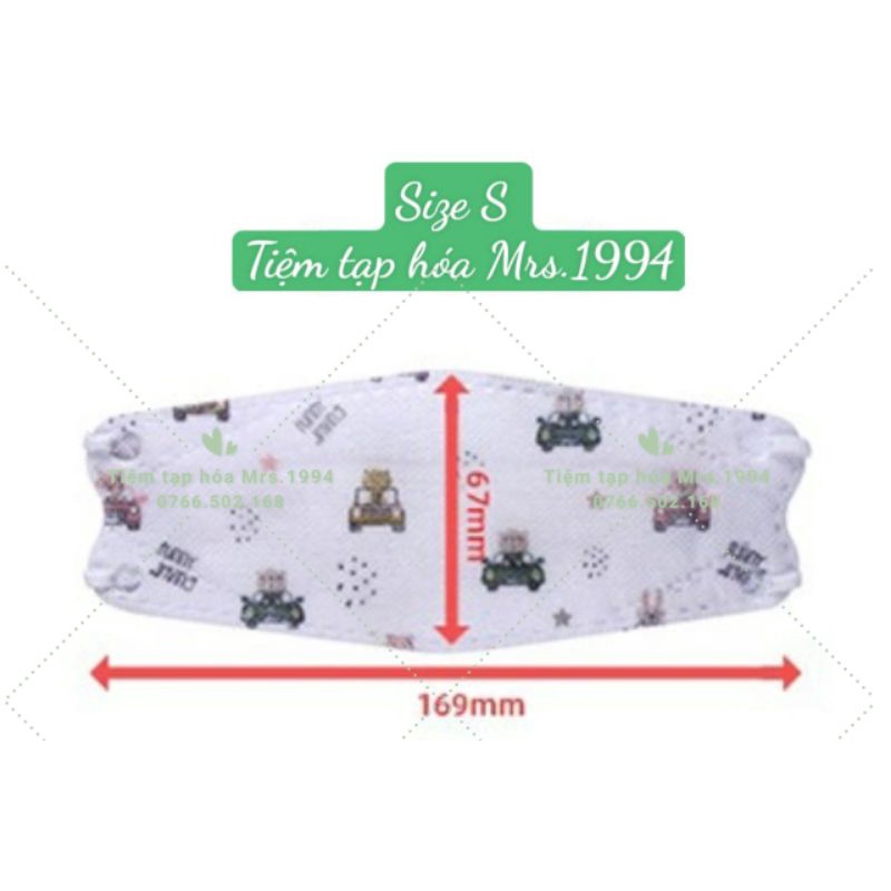 [Hai Size 16.9cm và 20.5cm] TÚI 10 CÁI KHẨU TRANG KF94 CHO GIA ĐÌNH (TÚI RIÊNG TỪNG CÁI)