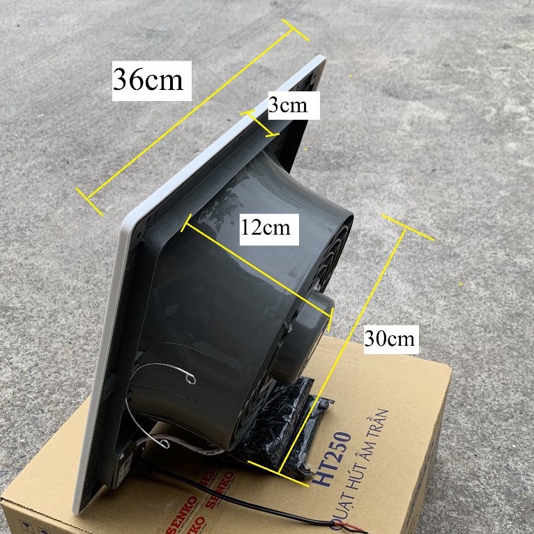 Quạt Hút Trần Senko HT250 (40W) FREESHIP Quạt Hút Âm Trần Hút 1 chiều