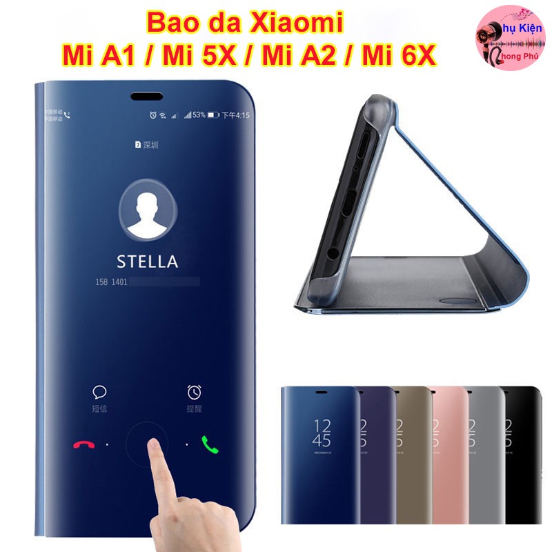 Bao Da Tráng Gương Dành Cho Xiaomi Mi A1 / Mi A5X / Mi A2 / Mi 6X