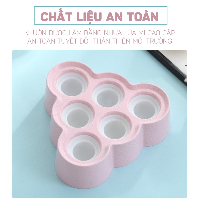 Khuôn Làm Kem Cho Bé, Khuôn Kem 6 Ngăn Hình Tam Giác Nhựa PP Cao Cấp 2024 Winingbox