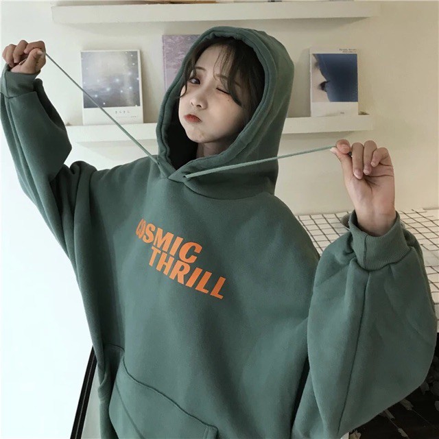 Áo hoodie nữ form rộng, áo nỉ hoodie nữ form rộng có mũ dây rút đi học đi chơi over size thời trang ulzzang hàn quốc | WebRaoVat - webraovat.net.vn