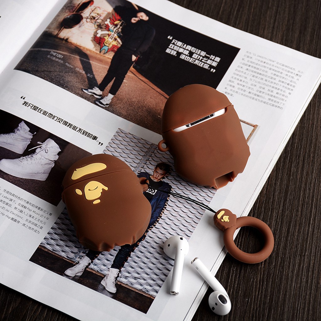Bape Airpods Silicone Earphone Portable ShockProof Protective Cover Case for i10 i11 i12 i13