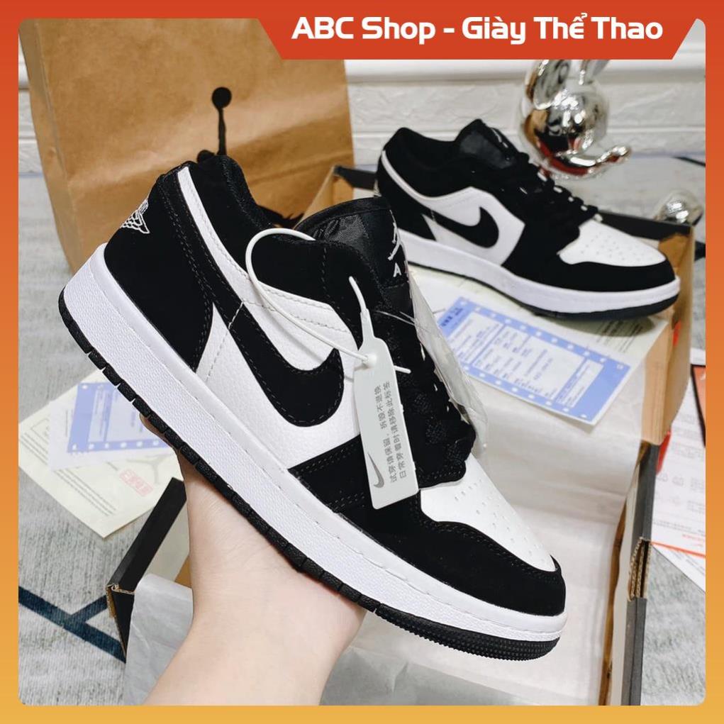 Giày Jor.dan Panda JD1 Cổ Thấp Đen Trắng, Giày Jor.dan 1 Low Thấp Cổ Nam Nữ bản Đẹp