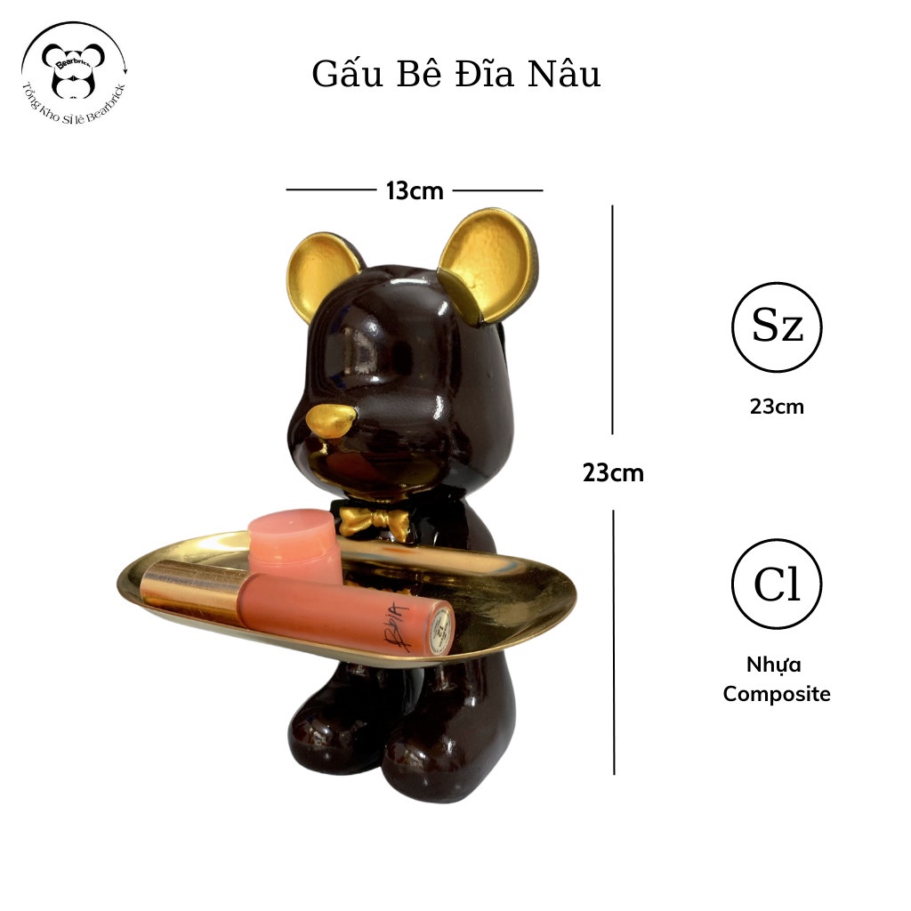 Gấu bê khay, gấu bê đĩa có đủ 5 màu - Xưởng decor Thủy Chi