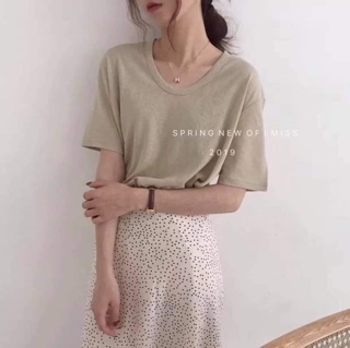áo phông giấy cổ tròn