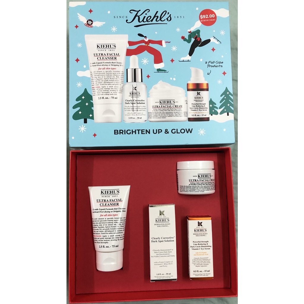 Set Kiehls Brighten Up &amp; Glow - Mỹ