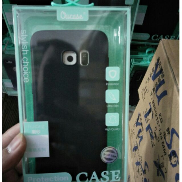 Ốp dẻo Vu case màu Galaxy S7 Edge - Đen, xanh