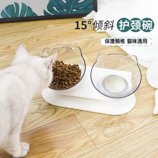 Tô Đựng Thức Ăn Hai Ngăn Trong Suốt Cho Thú Cưng