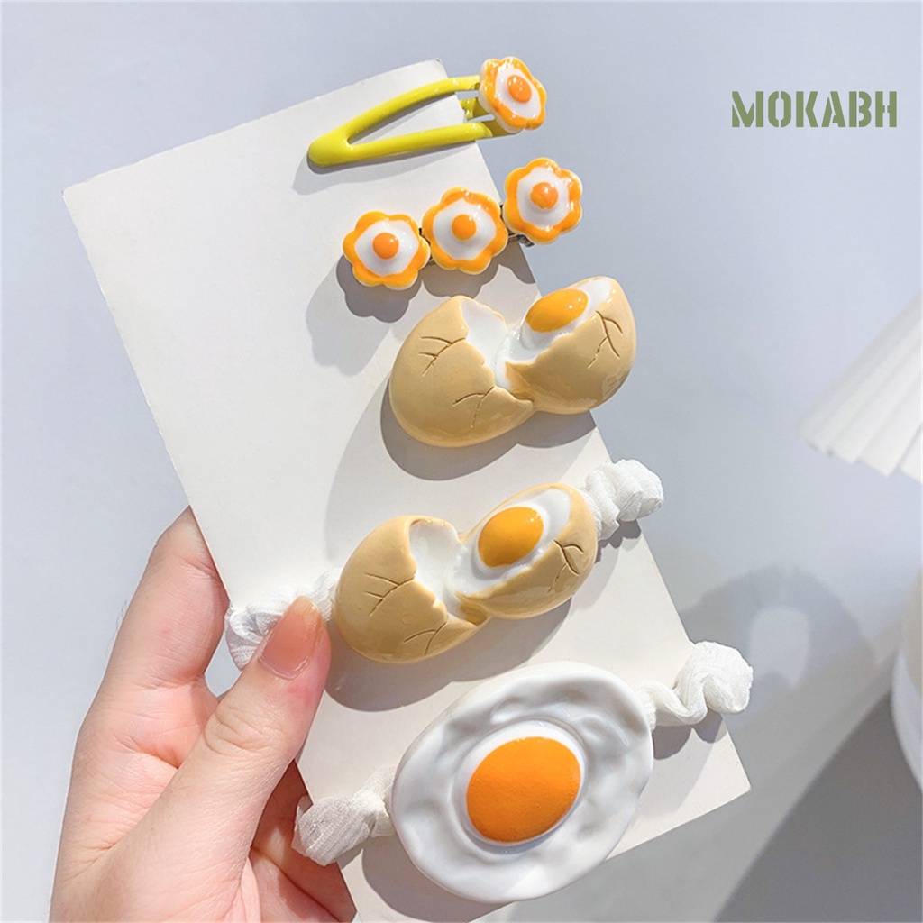 Kẹp Tóc BB Hình Quả Trứng Siêu Mềm Sáng Tạo 5 Kiểu Lựa Chọn