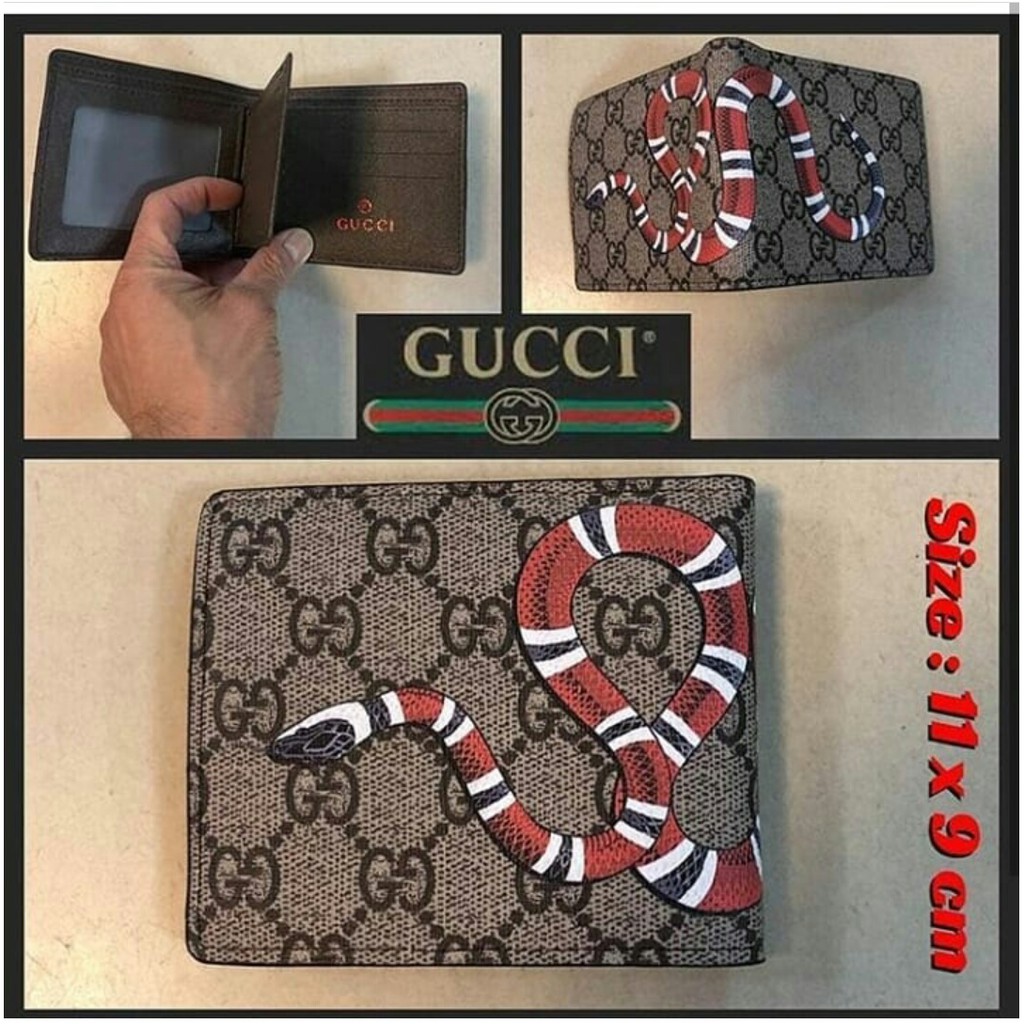 Ví Gucci Supreme Phối Hình Rắn Cá Tính Trẻ Trung