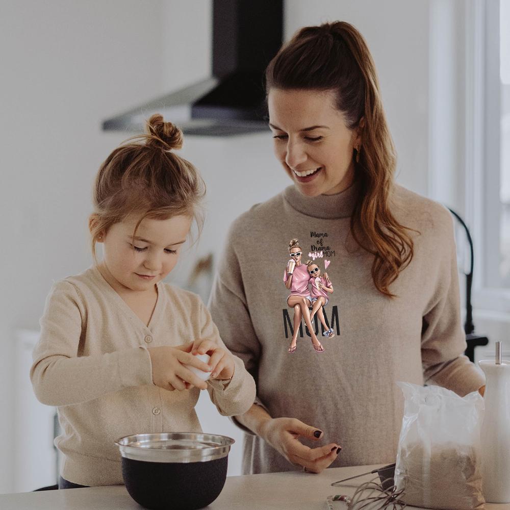 Miếng Dán Ủi Quần Áo Thủ Công Họa Tiết Chữ Mom &amp; Dad