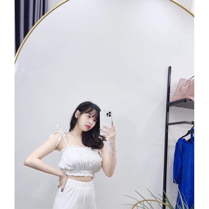 Set áo 2 dây quần ống suông siêu hot hàng vnxk dư xịn