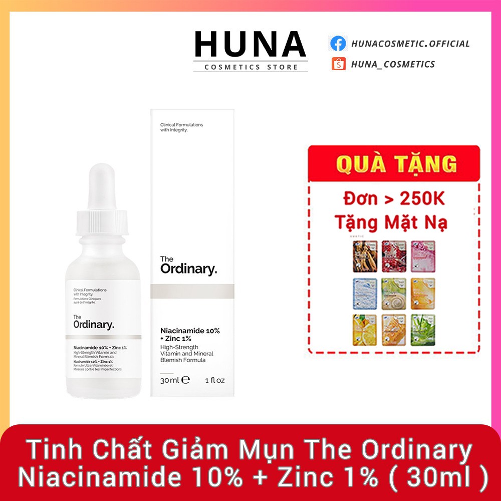 [AUTH] TINH CHẤT GIẢM MỤN THE ORDINARY NIACINAMIDE 10% + ZINC 1% ( 30ML )