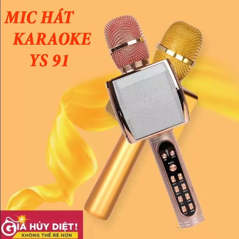 Mic Hát Karaoke JPL YS 91 Mic Karaoke Kiêm Loa Bluetooth Cao Cấp Âm Thanh Sống Động Giọng Hát Nhẹ Nhàng Bay Bổng