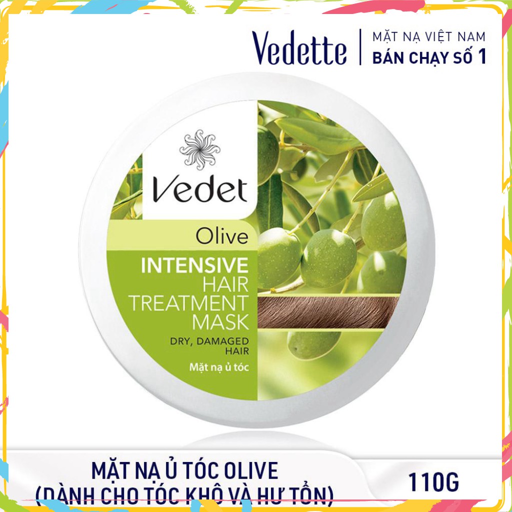 Mặt Nạ Ủ Tóc Olive 110g VEDETTE - PHỤC HỒI DÀNH CHO TÓC KHÔ & HƯ TỔN - TPMA260