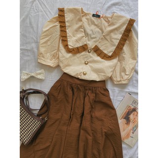 Áo sơ mi croptop lolita mini