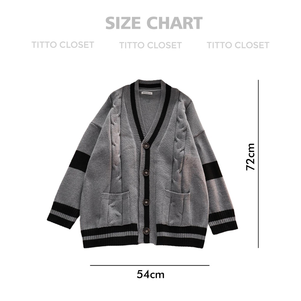 Áo Cardigan Len Xám Phối Viền - Titto Closet | BigBuy360 - bigbuy360.vn