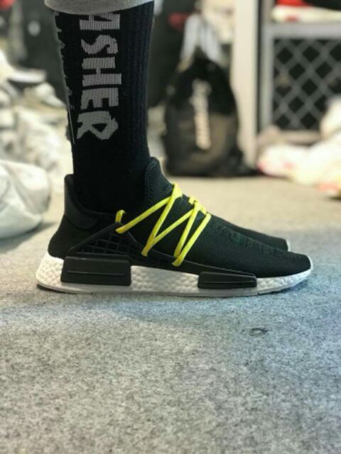 (Fullbox) giày thể thao HUMAN RACE black đen dây vàng .