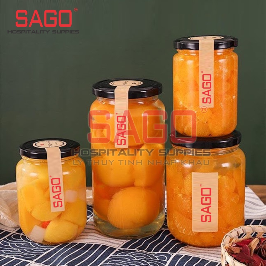Hũ Thủy Tinh Tròn Trụ 500Ml Nắp Thiết
