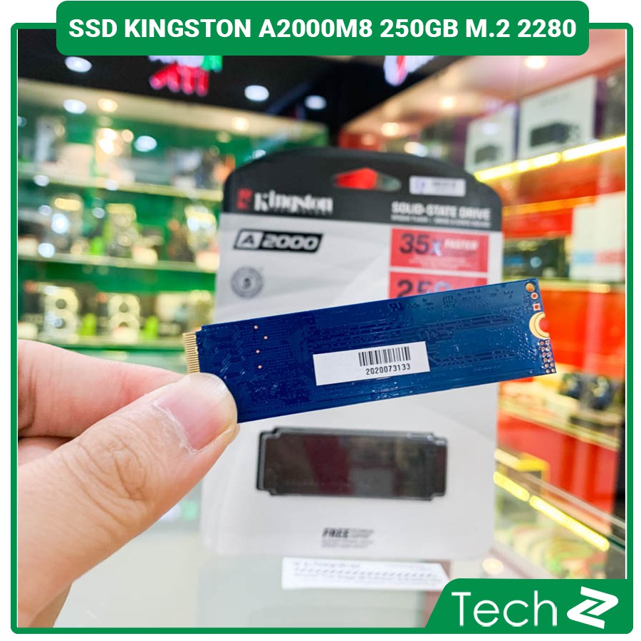 Ổ cứng SSD Kingston A2000M8 250GB M.2 2280 PCIe NVMe Gen 3x4 (Đọc 2000MB/s - Ghi 1000MB/s)