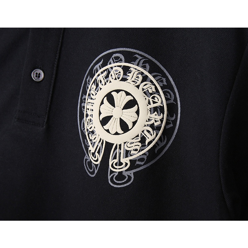 Áo polo Ngắn Tay Cổ Tròn Thoáng Khí In Họa Tiết Đơn Giản Phía Trước Và Sau Thời Trang Mùa Hè