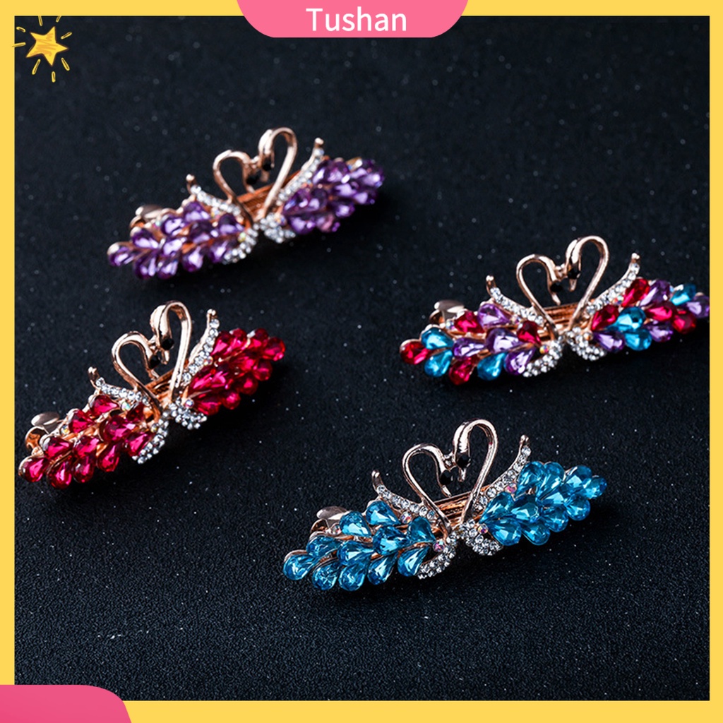 Giá Đỡ Kẹp Tóc Đuôi Ngựa Hình Thiên Nga Tinh Tế Cho Nữ