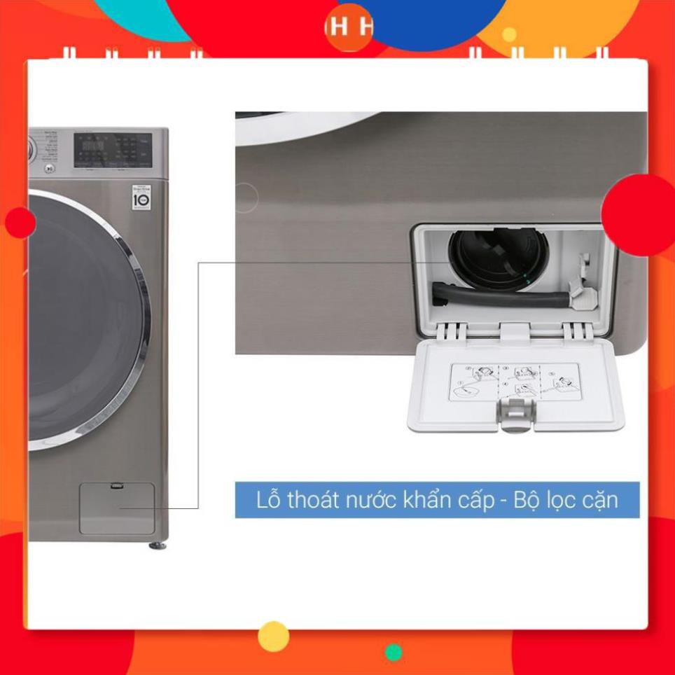 [ VẬN CHUYỂN MIỄN PHÍ KHU VỰC HÀ NỘI ] Máy giặt LG lồng ngang 9kg màu xám FC1409S2E, Hàng chính hãng - BH 24 tháng 24h