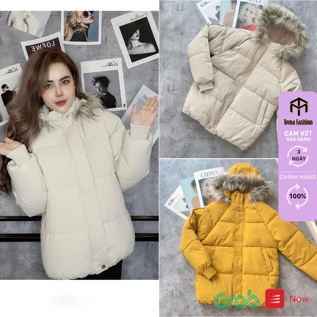 Áo phao béo nữ THE MEI 1992 cao cấp - áo khoác lông đại hàn 2021 lông mũ tháo rời cực dày dặn cực ấm | BigBuy360 - bigbuy360.vn