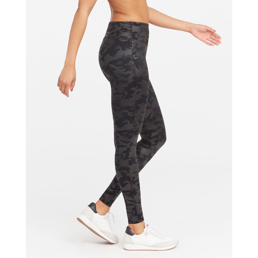 Bigsize Quần legging giả da họa tiết camo vnxk big size