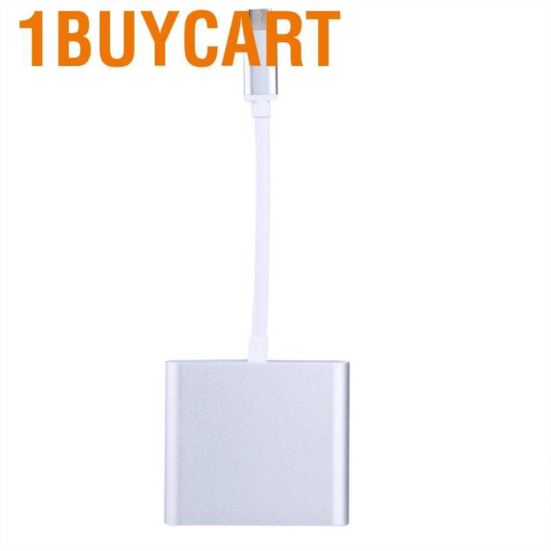 1buycart 3 in 1 USB 3.1 Type C to HDMI adapter 3.0 multiport  male connector Ultra-t