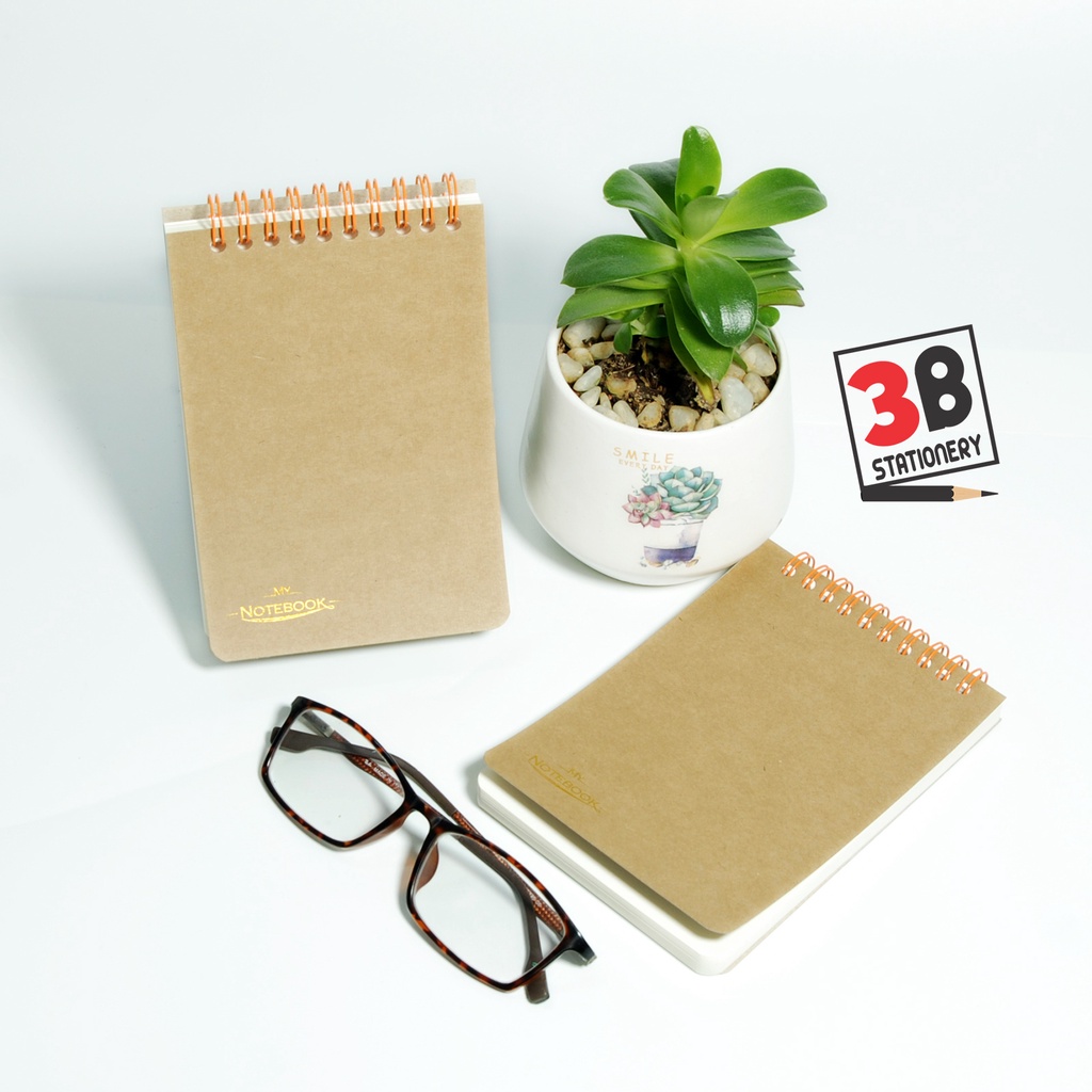 Sổ tay lò xo, kích thước A6, 140 trang.