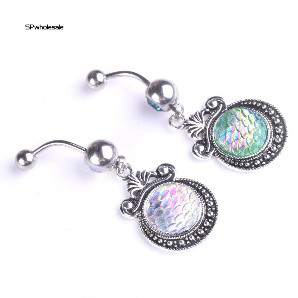 [Mã FAMAYFA giảm 10K đơn 50K] Khuyên rốn dạng thanh tạ hình vảy cá độc đáo | BigBuy360 - bigbuy360.vn