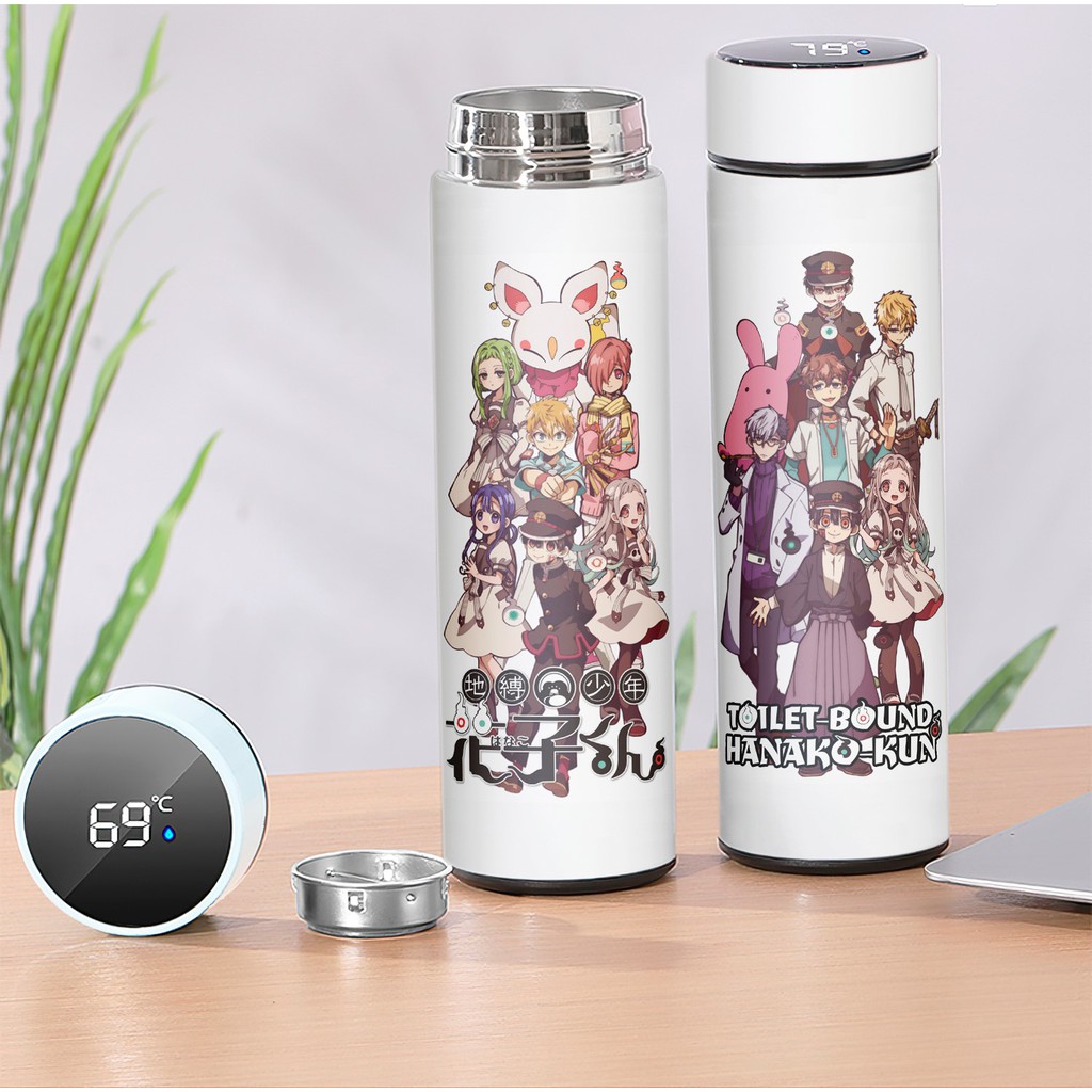 Bình Giữ Nhiệt Jibaku Shounen Hanako-kun - Hanako Cậu Ma Nhà Xí Lõi INOX (có đèn báo nhiệt độ)
