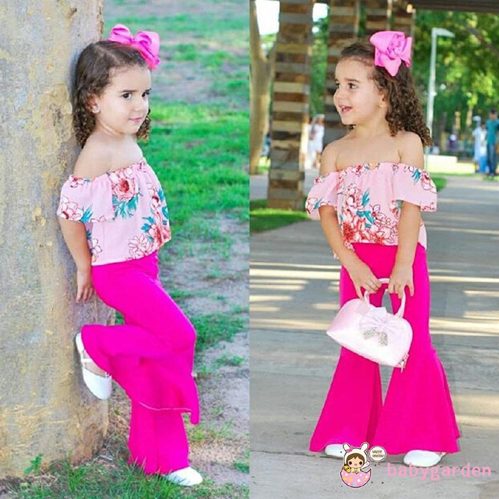 Áo thun và quần legging dài cho bé gái