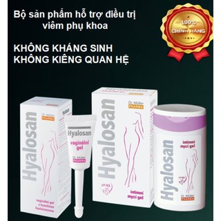 Combo sản phẩm hỗ trợ điều trị viêm phụ khoa Hyalosan