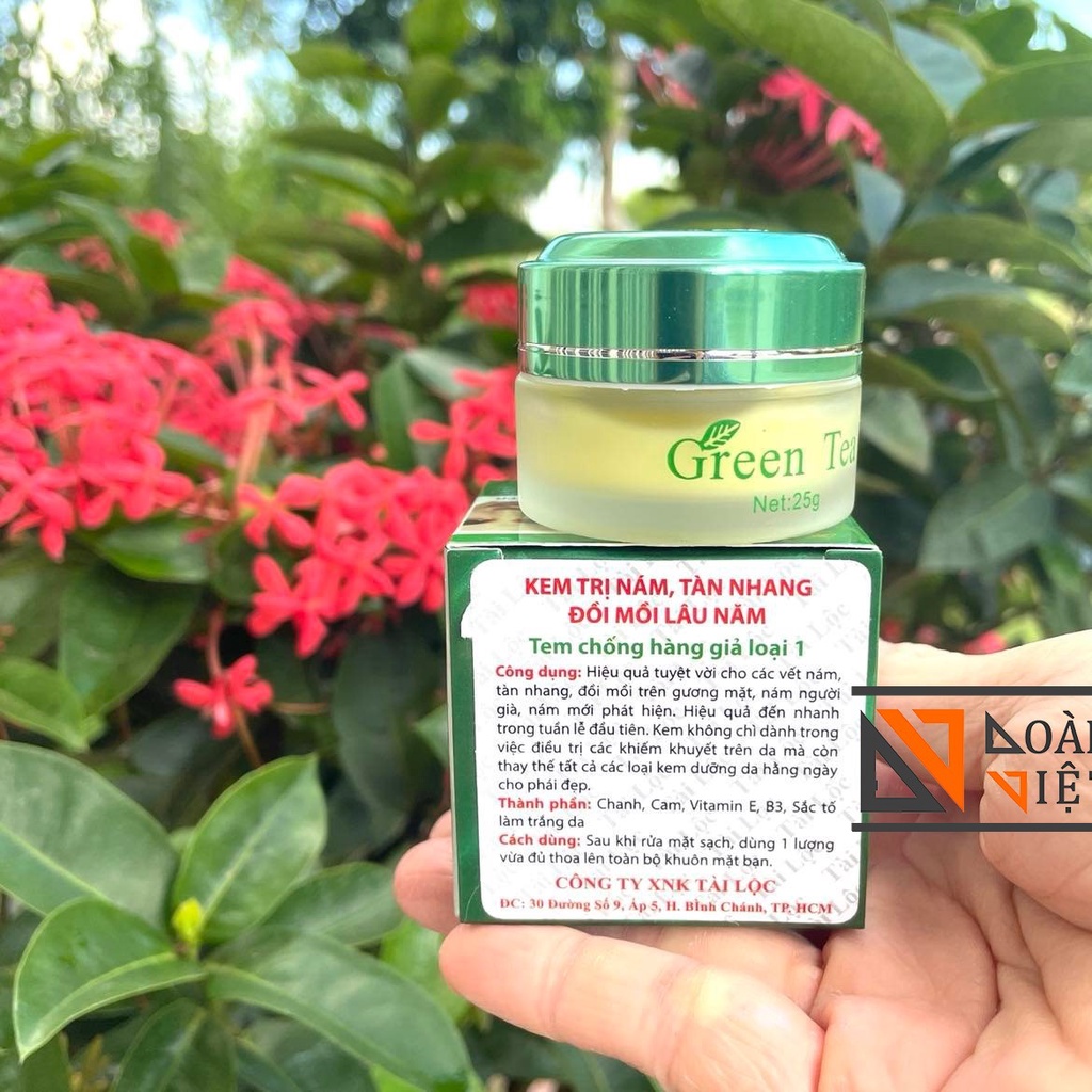 [2 hộp] Kem TRÀ XANH GREEN TEA - Nám, Tàn nhng, ĐỒI MỒI lâu năm 25g. chuẩn Thái LOẠI 1 - có tem