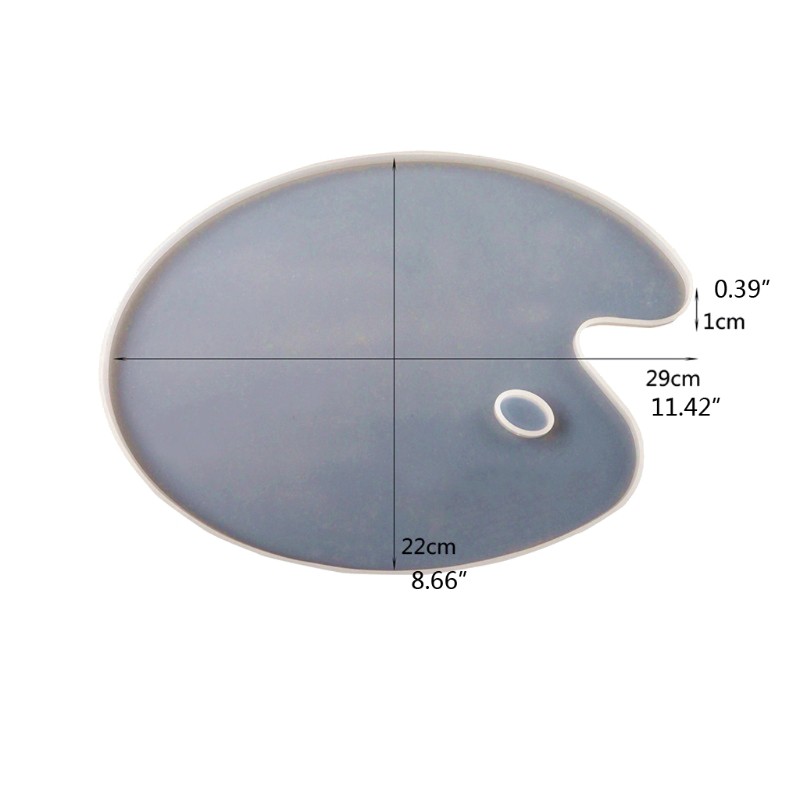 Khuôn Silicone Làm Màu Nước Hình Oval 10x8 Inch