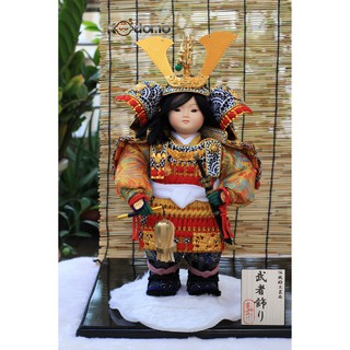 Búp bê Samurai , búp bê Nhật Bản .  6D VÀNG ĐỎ