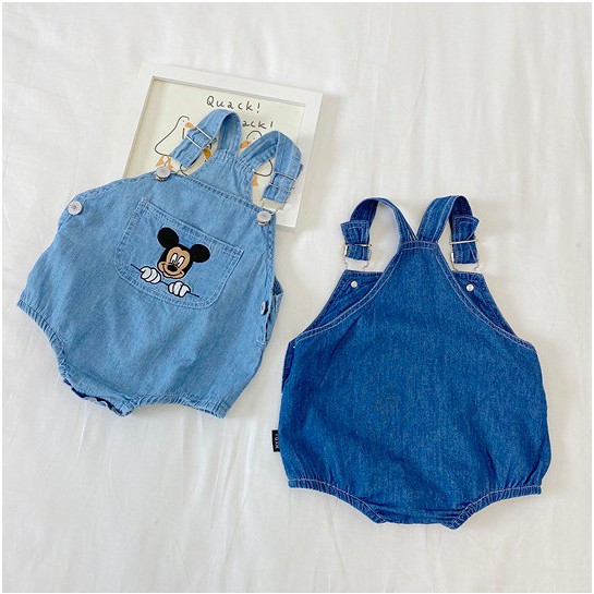 Áo Liền Quần Tay Ngắn In Hình Dễ Thương Thời Trang Cho Bé