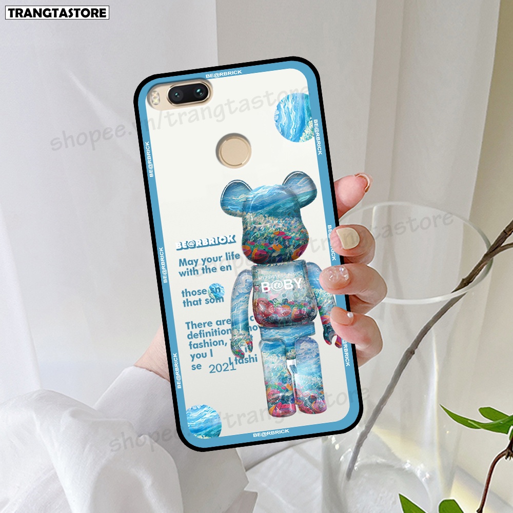 Ốp Xiaomi Mi A1 in hình gấu Bearbrick,Mountain,xanh,đen,đỏ giá rẻ