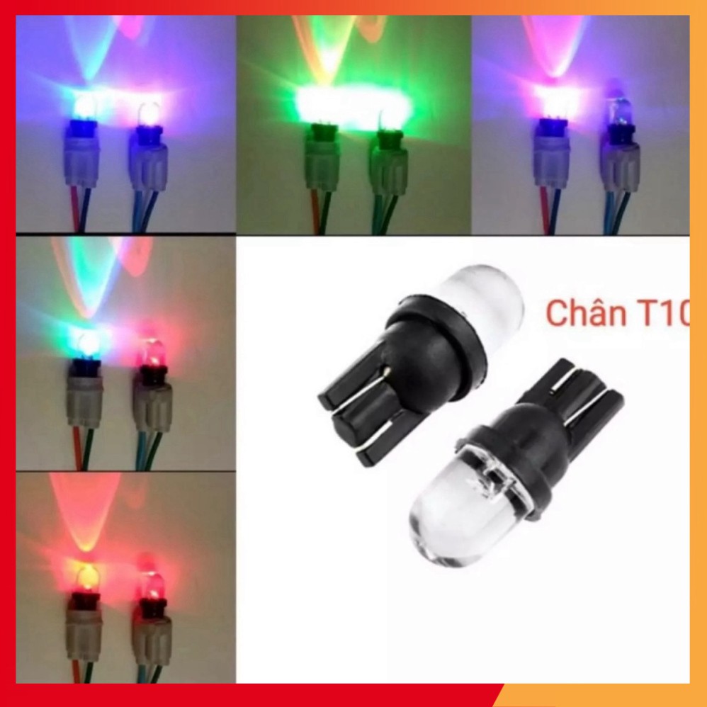 Đèn Led Xi Nhan 7 Màu Nhấp Nháy Dùng Để Làm Xinhan hoặc Demi Chân T10 (Giá 1 Bóng) Có Video Chi Tiết (Ảnh tự chụp)