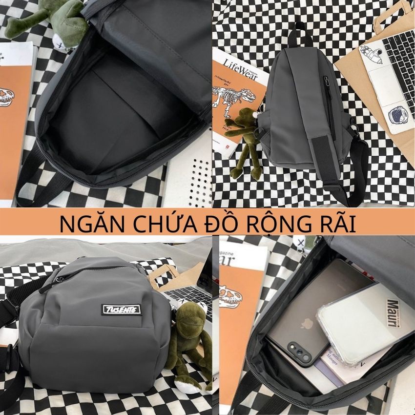 Túi Đeo Chéo Nam Nữ Vải Polyester Chống Nước Phong Cách Hàn Quốc SUNO STORE TCN03 Không Kèm ếch