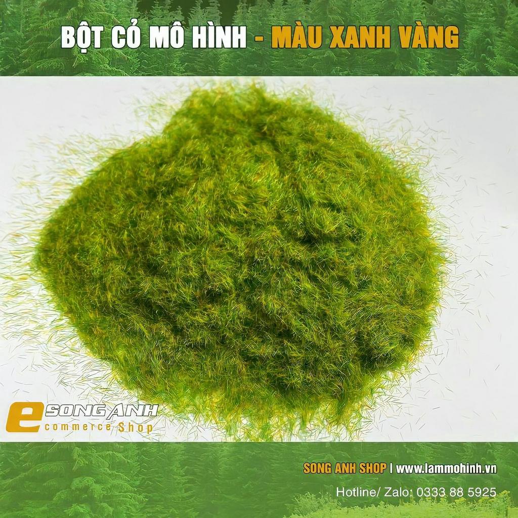 Bột cỏ loại sợi 3 mm nhiều màu làm mô hình
