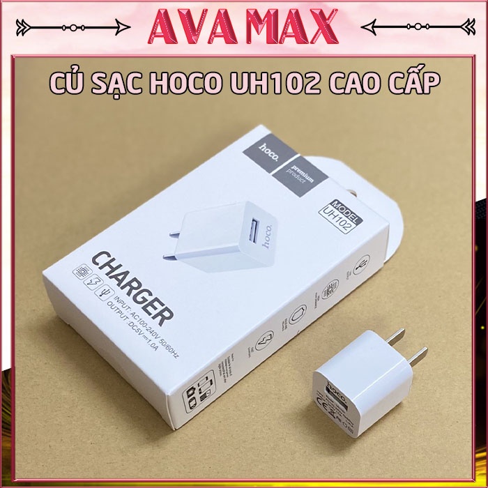 Củ Sạc HOCO UH102 Chính Hãng Cao Cấp - Hỗ Trợ Sạc Nhanh 5V/1A