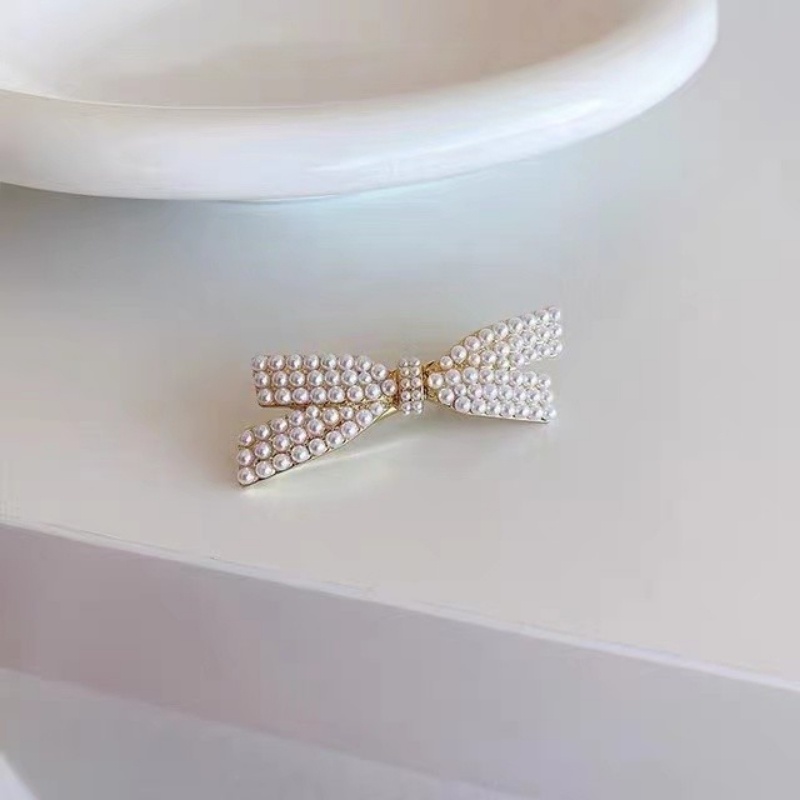 Kẹp Tóc Mỏ Vịt Đính Ngọc Trai Phong Cách Hàn Quốc Ngọt Ngào Cho Nữ