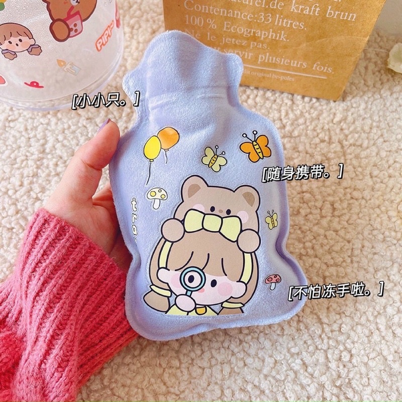 Túi Sưởi Hình Cute Chất Nhung Dạ Đẹp Siêu Xinh (giao màu ngẫu nhiên)
