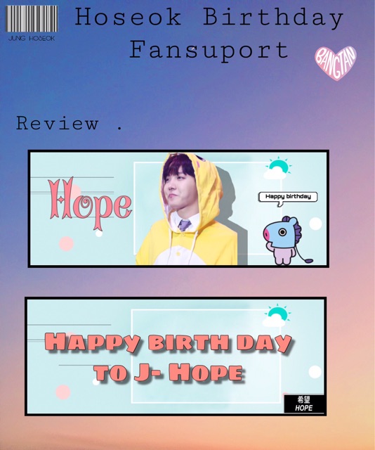 Banner J-Hope - Mừng sinh nhật | Anne Kpop Shop