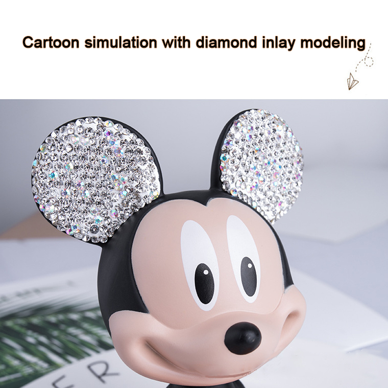 Mô Hình Chuột Mickey Và Minnie Lắc Đầu Trang Trí Xe Hơi Chống Trượt Chịu Nhiệt Độ Cao