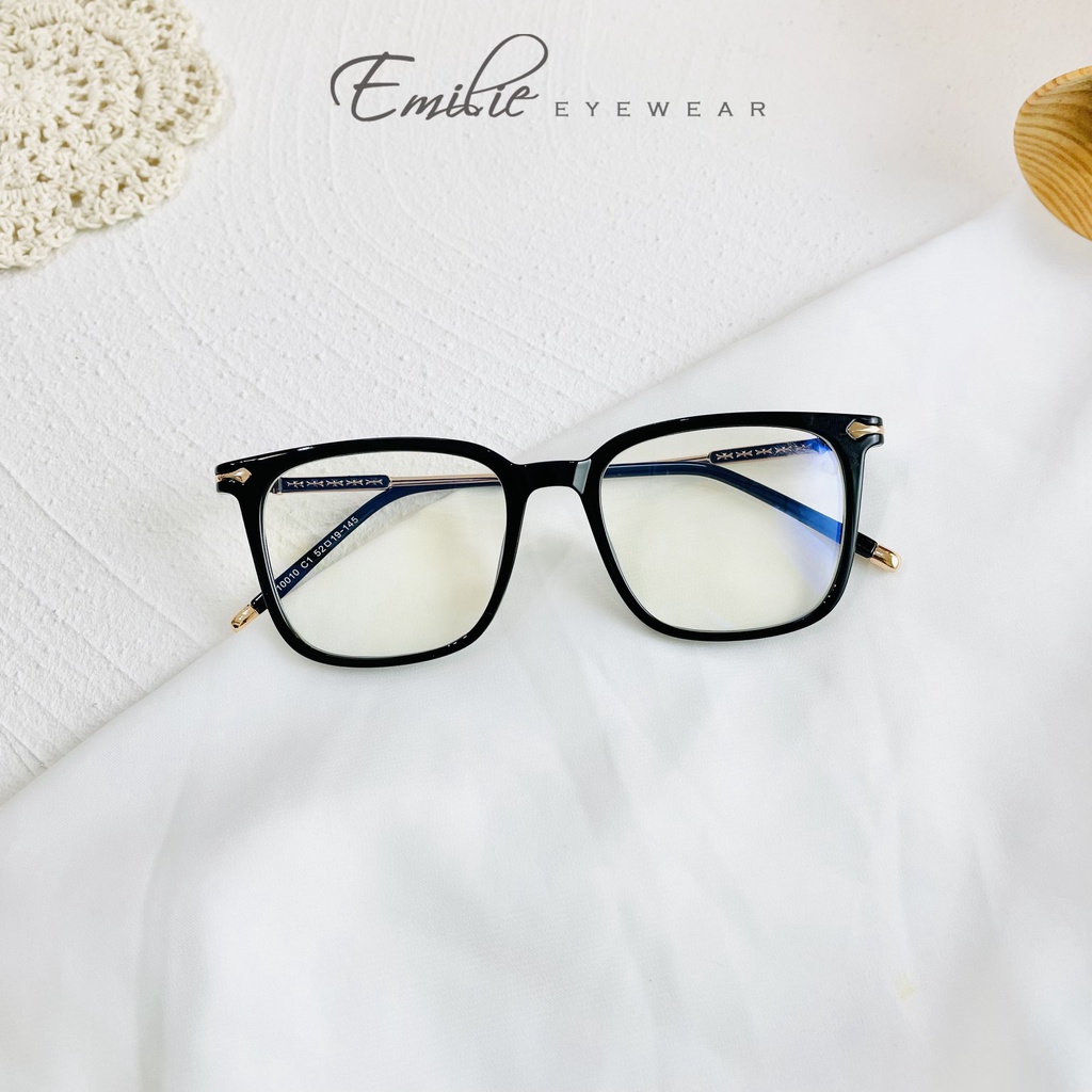 Gọng kính vuông nhựa dẻo hàng cao cấp Emilie eyewear phụ kiện thời trang 210010