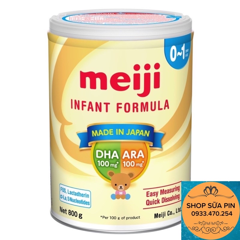Sữa bột Meiji lon 800g - màu vàng